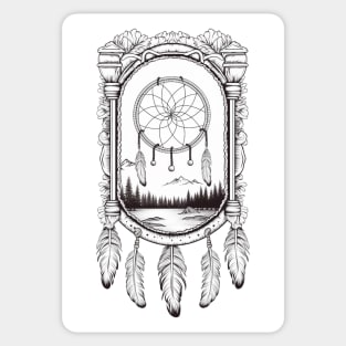 Dream catcher B&W 2 Sticker